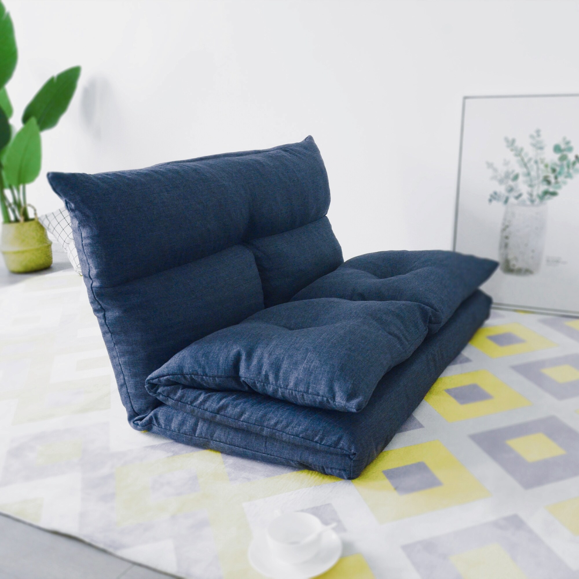 Merax Fabric Folding Chaise Lounge Sofa Chair Floor Couch Overstock 27701136