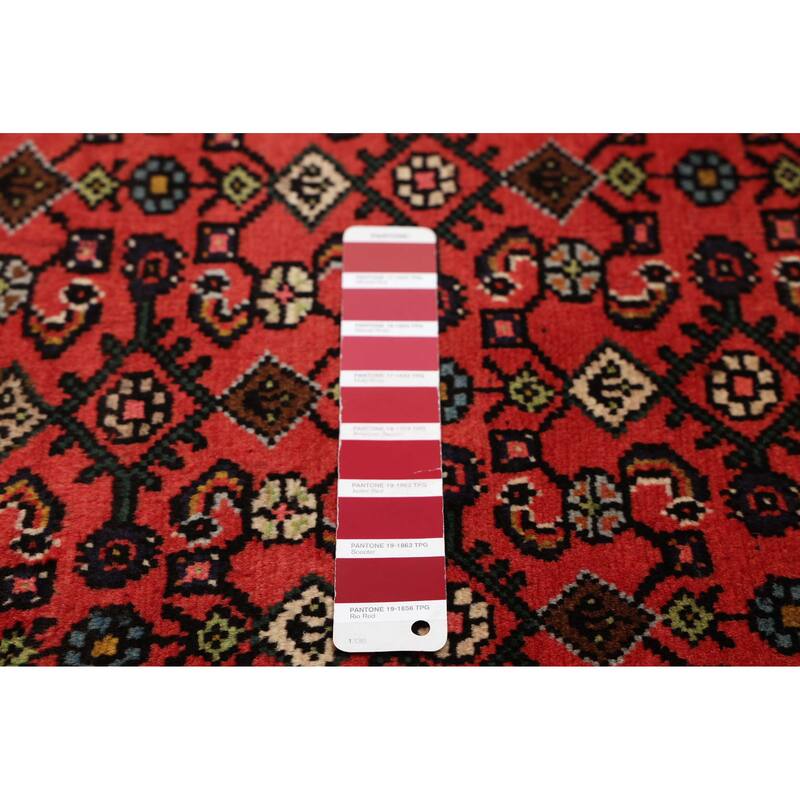 ECARPETGALLERY Hand-knotted Andelz Red Wool Rug - 3'8 x 4'11