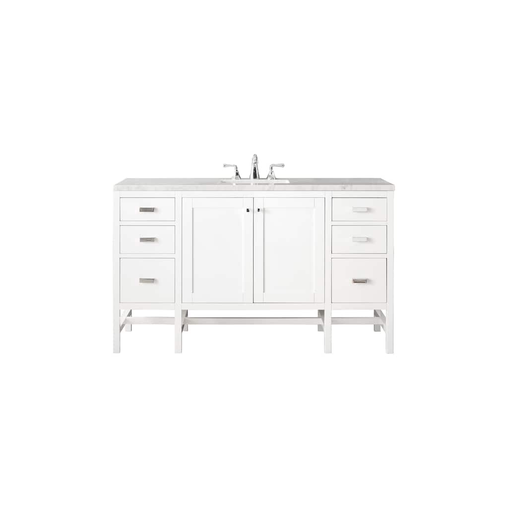 James Martin Vanities Addison 60" Single Vanity, Glossy White