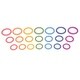 preview thumbnail 1 of 2, Rainbow Wooden Rings, Set of 21