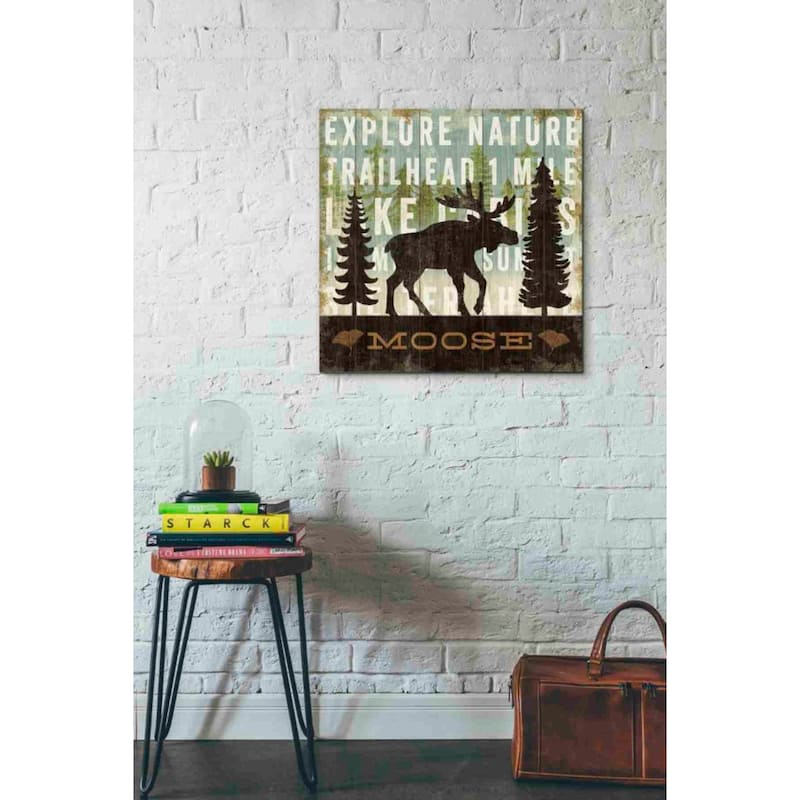 Epic Graffiti 'Simple Living Moose' by Michael Mullan, Canvas Wall Art