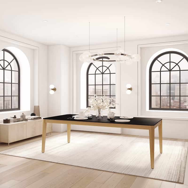 Midtown Concept Valse Indoor Dining Wood Table - Big Table - Black