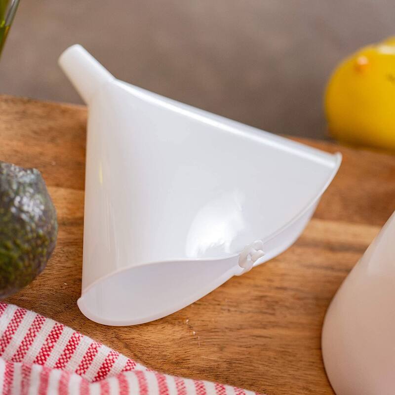 Chef Craft 5" Plastic Folding Funnel - Folds for Easy Storage, Great for Liquids & Powders