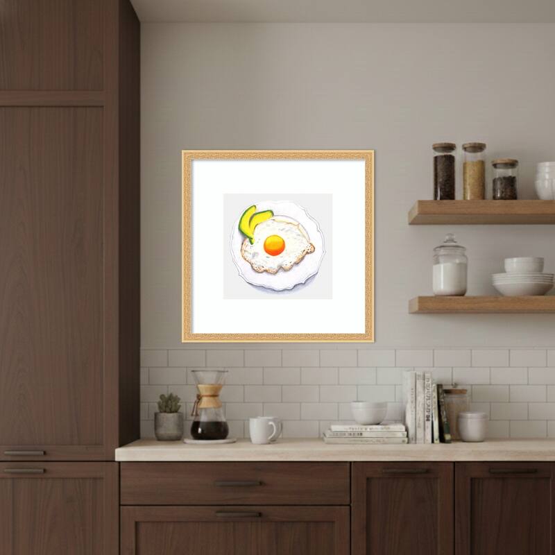 Huevo Frito Con Aguacate by Elizabeth C Wood Framed Wall Art Print