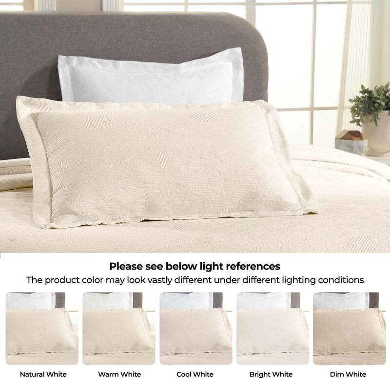 Superior Florin Jacquard Scrolling Medallion Cotton Bedspread Set
