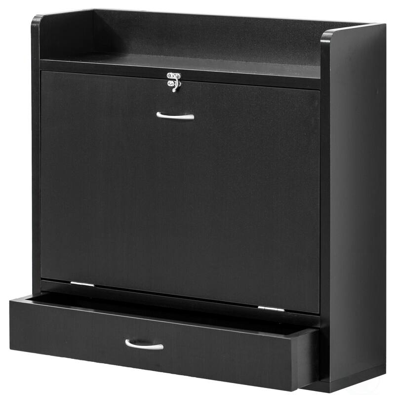 Folding Laptop Writing Computer Makeup Desk Storage Shelves Drawer