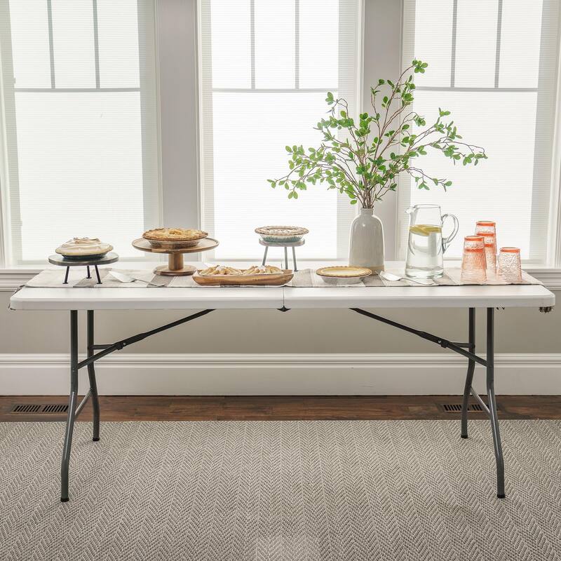 Peakform 6-Foot Centerfold Table, White