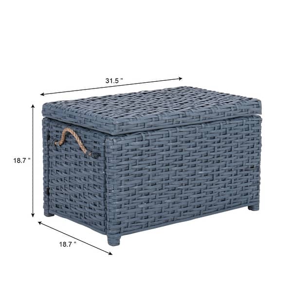 dimension image slide 2 of 6, happimess Jacob 30" Wicker Storage Trunk