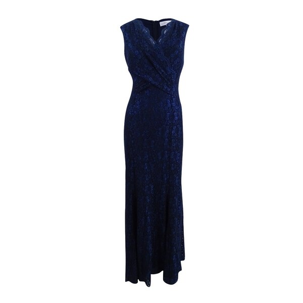 tahari navy dress