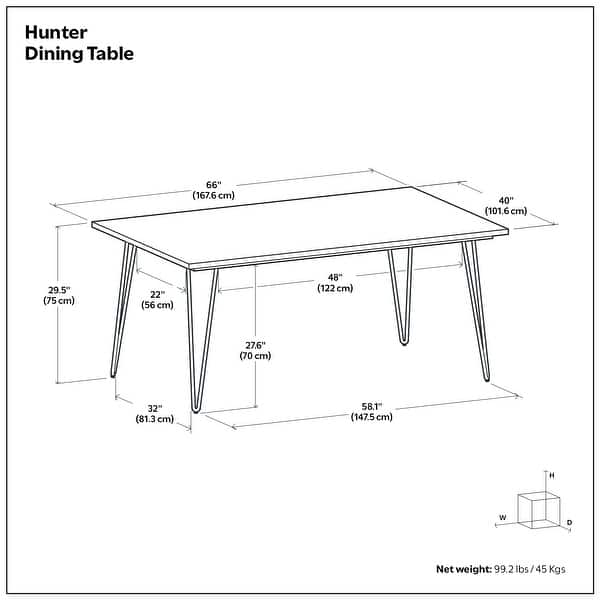 dimension image slide 0 of 6, WYNDENHALL Moreno Industrial Wood Dining Table