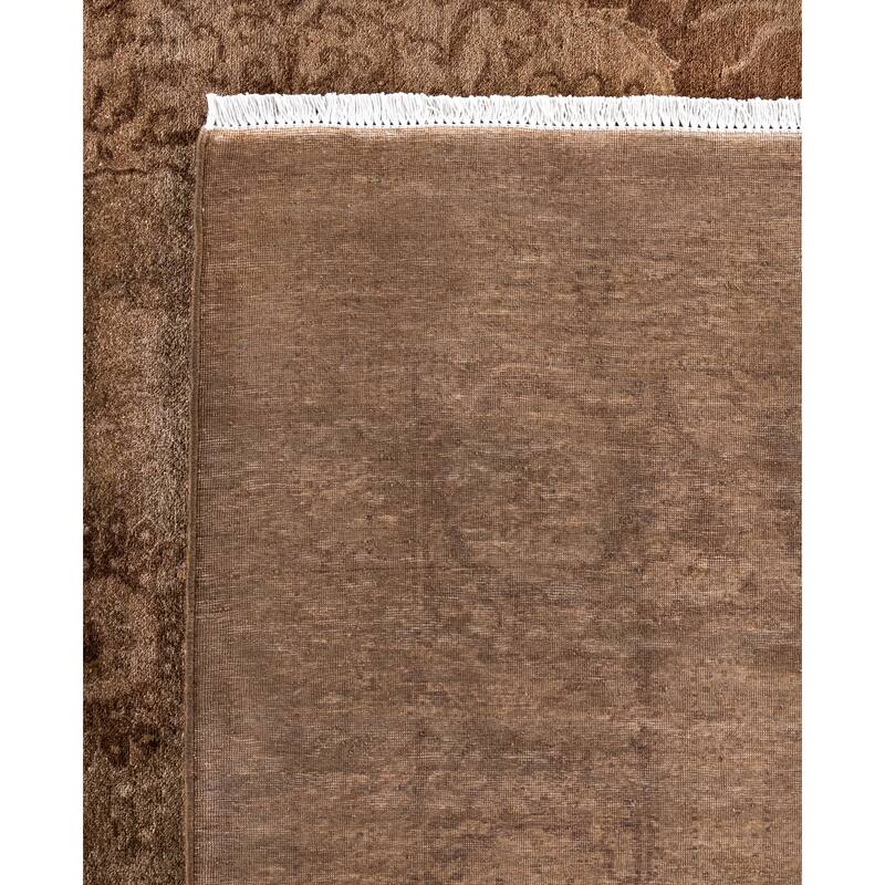 Overdyed One-of-a-Kind Hand-Knotted Area Rug - Brown - 9' 4" x 12' 5"