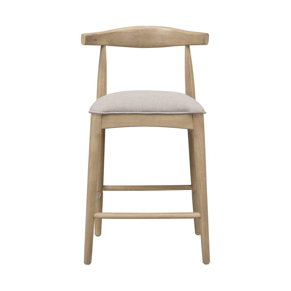 Counter Stool In Pebble Fabric (Set of 2) 