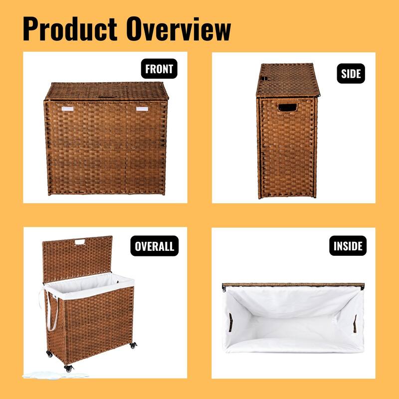 GDFStudio - Ethan Monroe Laundry Hamper Set - Versatile and Stylish Storage Solution