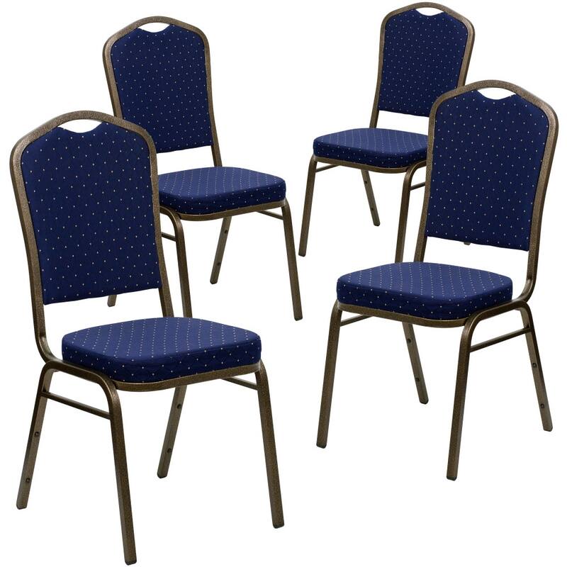 4 Pack Crown Back Stacking Banquet Chair - 20.25"D x 17.25"W x 38"H