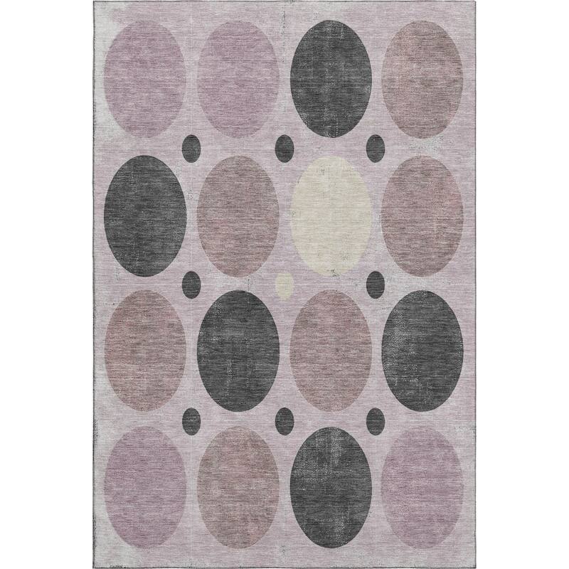 Premium Washable Super Soft Casual Circles Mayfield Rug