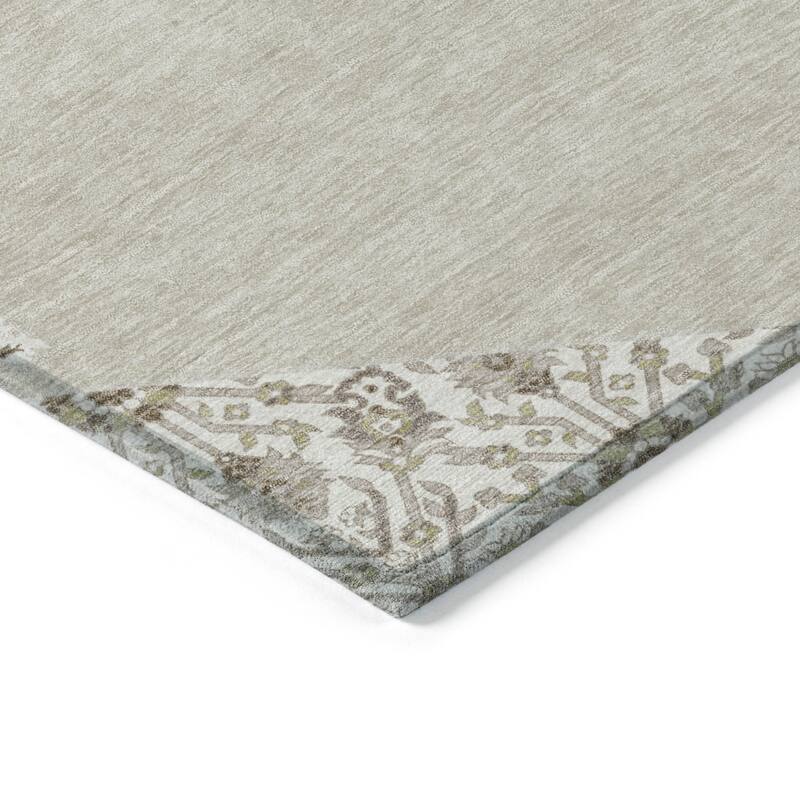 HomeRoots Oriental Traditional Rectangle Outdoor Rug