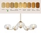 preview thumbnail 8 of 16, Modern Glam Gold 5-Light Oversized 41.5 in. W Chandelier with Textured Colored Art Glass Shade for Dining Room Bedroom