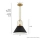 preview thumbnail 6 of 5, Hunter Carrington Isle Black / Luxe Gold Pendant - Island, Dining Room, Foyer, Bedroom - Casual, Transitional, Cone - Designer!