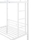 preview thumbnail 24 of 23, Twin Over Twin Bunk Bed with Ladder, Metal Bed with Full-Length Guardrail, Kid's Bed for Small Space, Bedroom, Silver