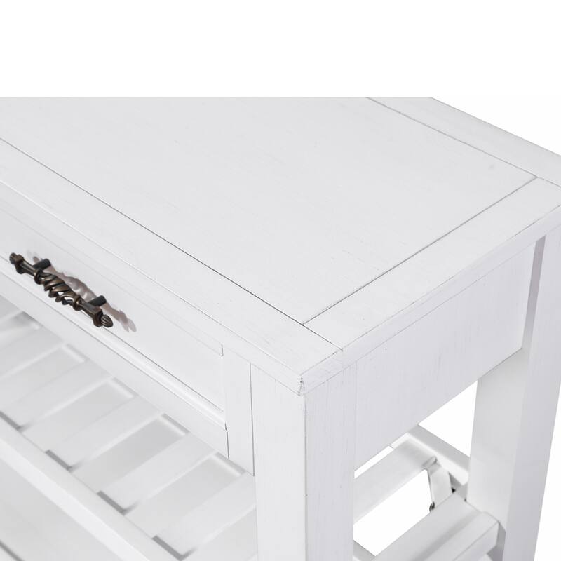 42'' Console Sofa Table with Drawers and Tiers Shelves