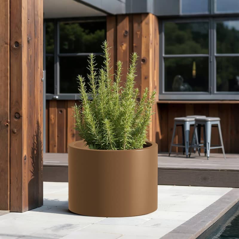 Corten Steel Round Raised Garden Bed Kit Pre-Rusted Metal Box for Vegetables, Flowers, Herbs Ideal for Outdoor Gardening