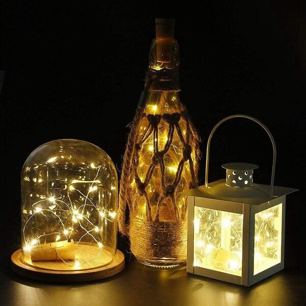 8pcs 2m 20LED Wine Bottle Copper Wire Lights String Lights for Wedding Festival Party Decoration Multi Bed Bath Beyond 31993064