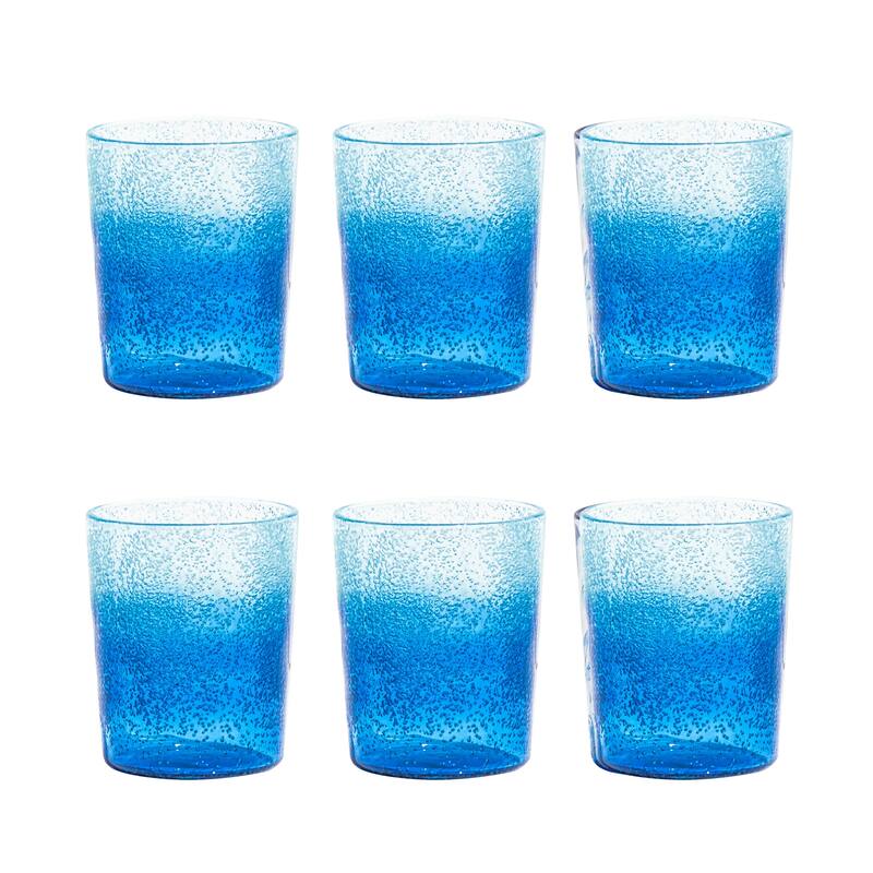 Abode Homewares Oceanic Ombre Acrylic Drinking Glass - Blue - 12.4 oz - Set of 6 - Set of 6