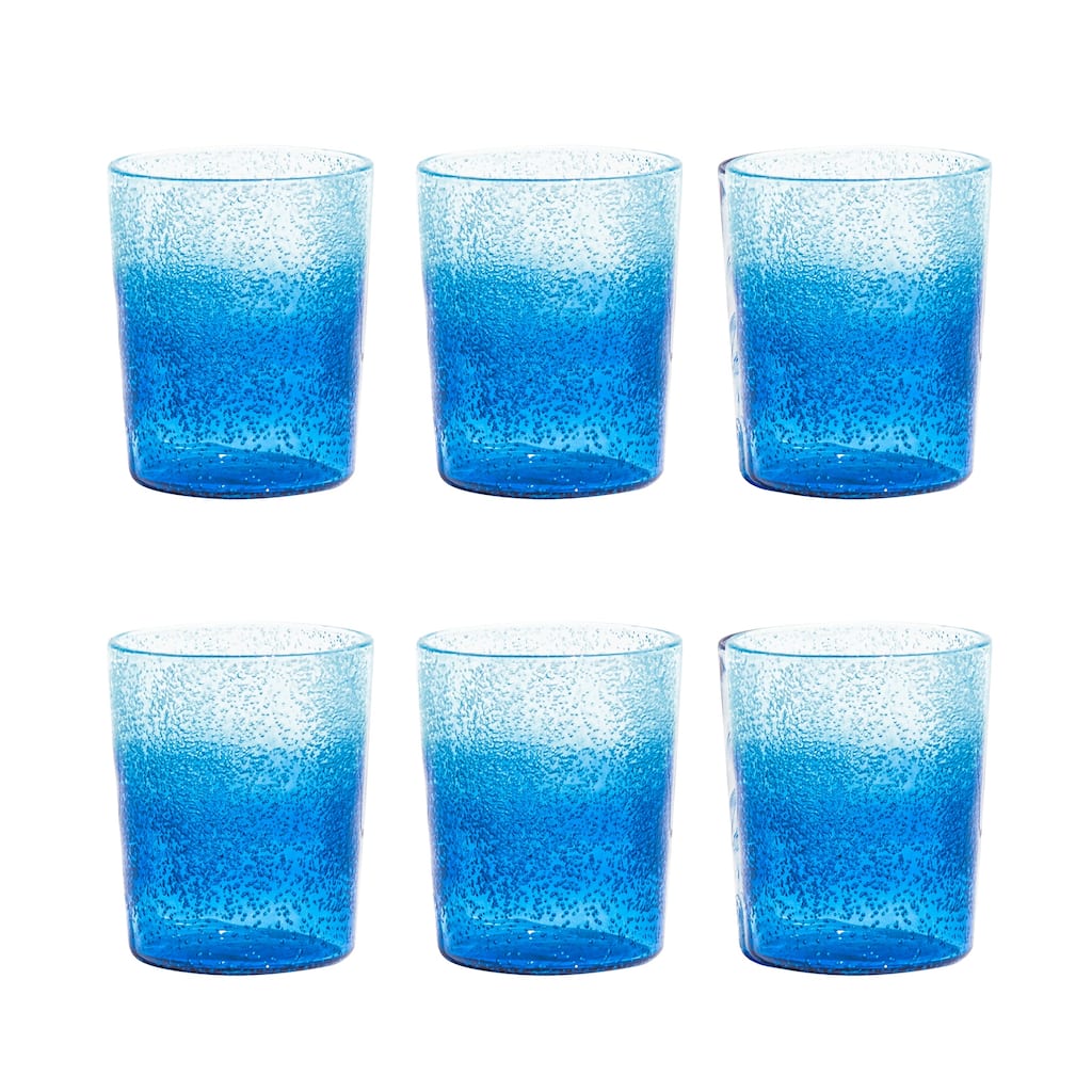 Abode Homewares Oceanic Ombre DOF, 12.4 oz. Set of 6