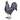 Exhart Black and White Stripe Pattern Hand Painted Rooster Garden Statue, 12 Inch