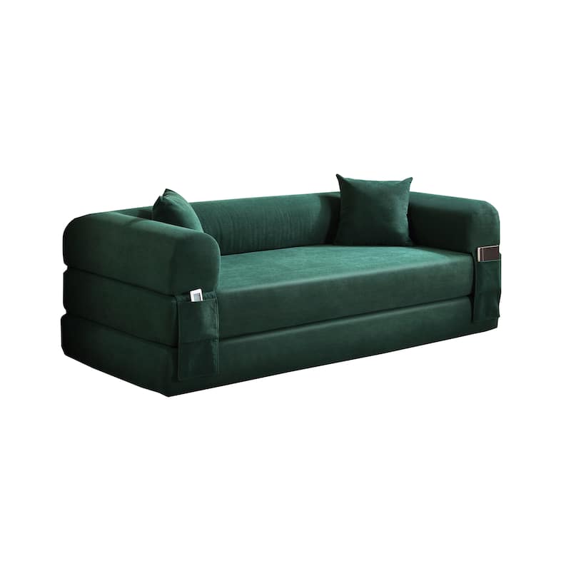 3-in-1 Convertible Sleeper Sofa with Pillows & Storage