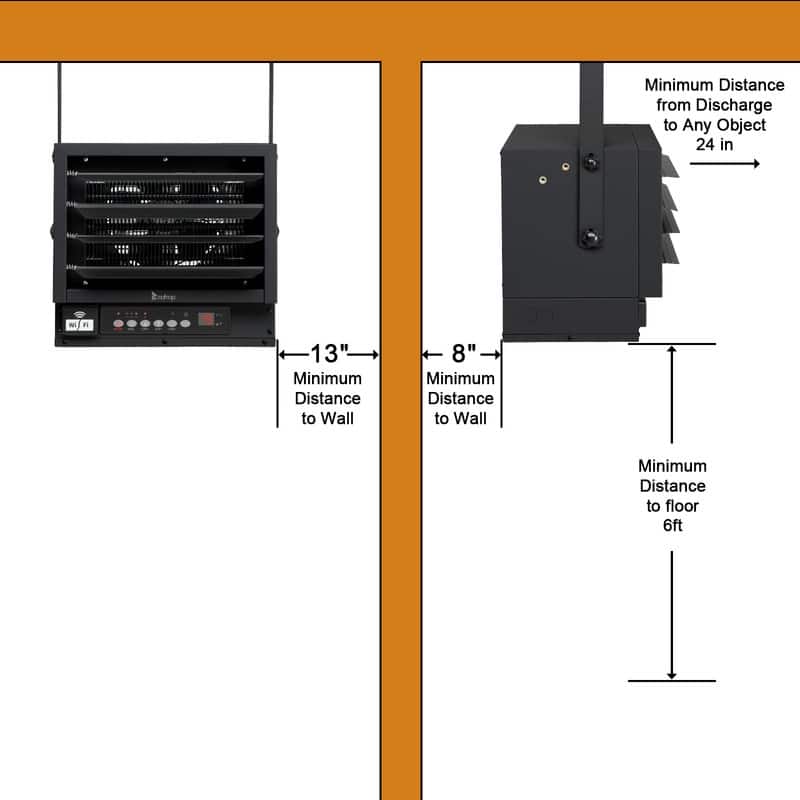 5000/6000/7500/10000-Watt 240V Electric Garage Space Heater