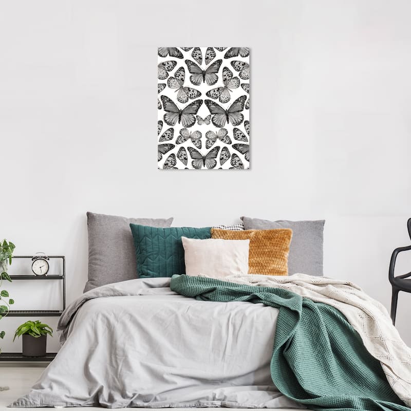 Wynwood Studio Canvas Animals Monarch Mirrors Black and Farmhouse Wall Art Canvas Print - 36 x 24