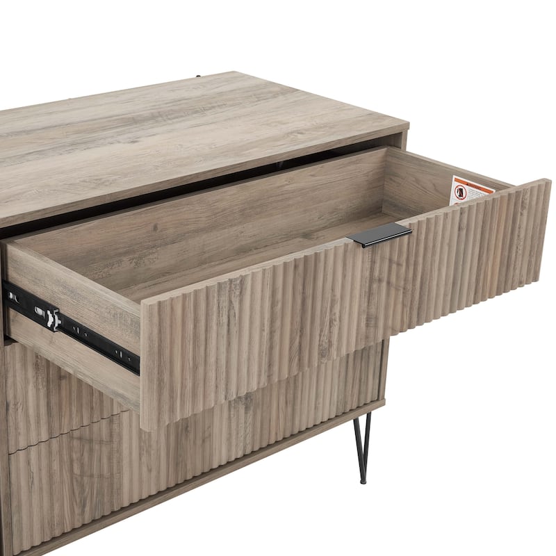 Manhattan Comfort Dumbo Modern 6-Drawer Double Low Dresser.