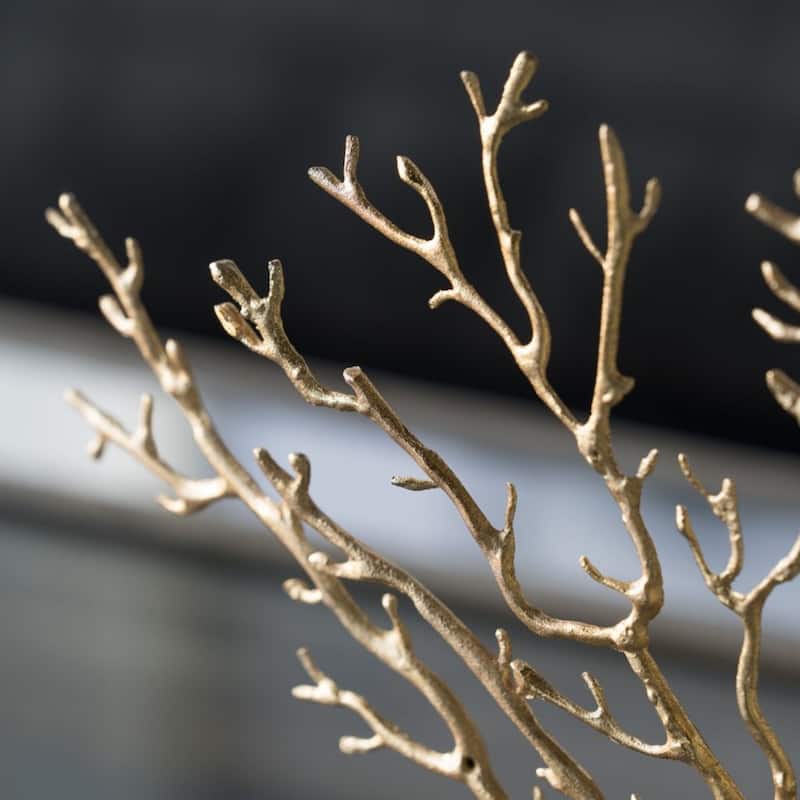 Abstract Twig Tree with Base - 19.25" - Gold
