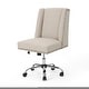 preview thumbnail 7 of 8, Home Office Chair with Wheels, Adjustable Height Cotton Dressing Stool, Ergonomic 360° Armless Rotating Work Chair - N/A