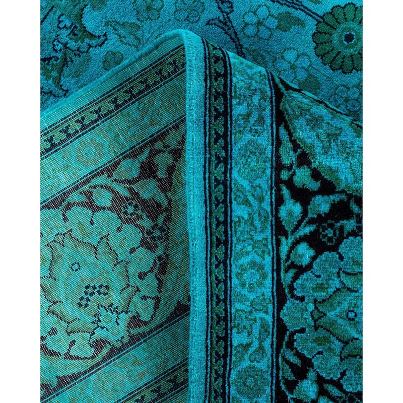 Contemporary Overdyed Wool Hand Knotted Area Rug - 6' 2" x 9' 4"