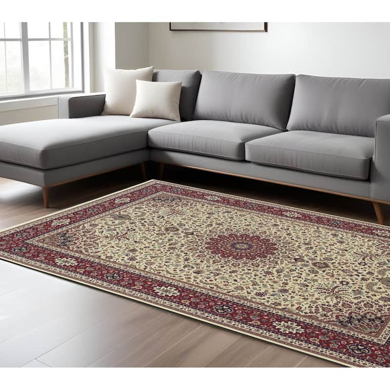 HomeRoots Oriental Traditional Runner Area Rug - 129.92 in. x 94.49 in.  x 0.43 in. - Rectangle
