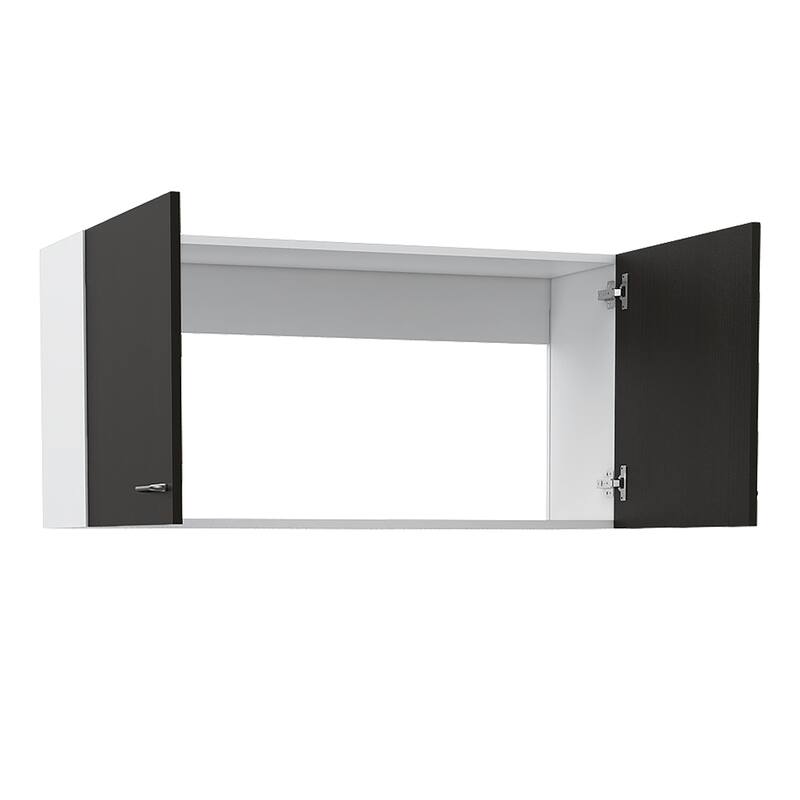 Wall Cabinet Toran, Two Shelves, Double Door, Black Wengue Finish,High quality and durable