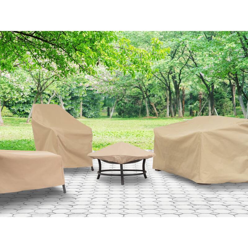 Modern Leisure Basics Conversation Set, 2 Patio Chairs & 1 Loveseat Cover - 2-Pack
