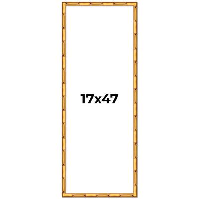 17x47 Frame Gold Bamboo Picture Frame Modern Photo Frame Includes UV Acrylic Shatter Guard Front Acid Free Foam Backing Board