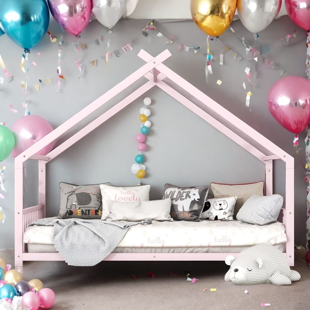 Full Size Playhouse Design Metal House Bed,Eye-catching Design