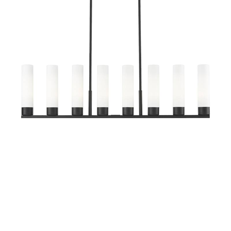 Innovations Lighting 617-8I-14-48 Boreas Linear Boreas 8 Light 48" - Matte Black / Striped White