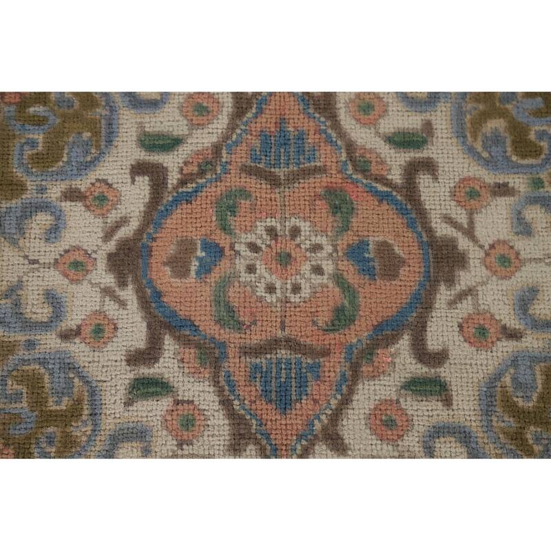 Gray Tabriz Vintage Persian Area Rug Hand-Knotted Wool Carpet - 6'6" x 9'8"