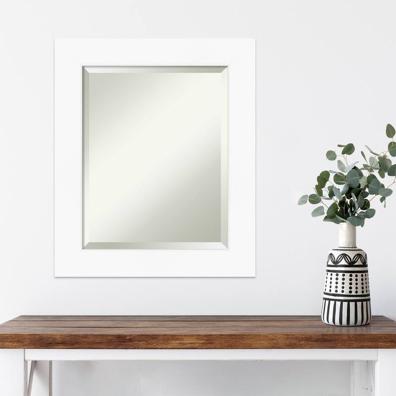 Beveled Wall Mirror - Cabinet White Frame - Cabinet White