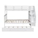 preview thumbnail 5 of 8, Modern Style Twin-Over-Full Bunk Bed with Twin size Trundle Bed, Staircase with Storage, White
