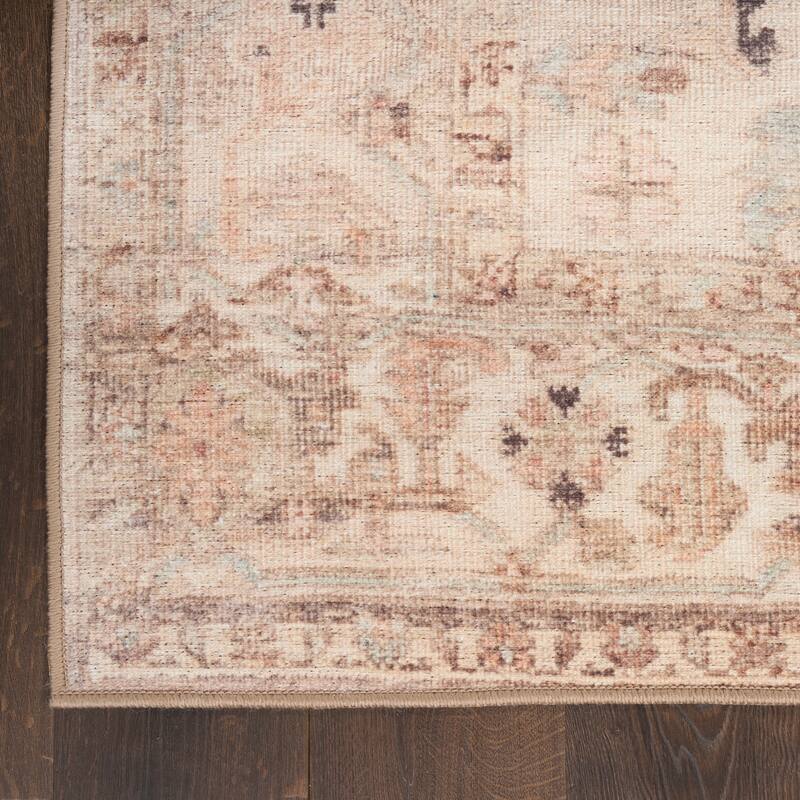 Nourison Vintage Washables Indoor only Beige Persian Area Rug