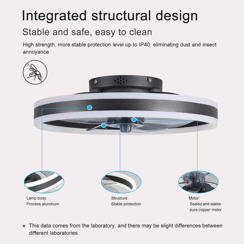 Modern Ceiling Fan Light with Light and 5 Blades, 6 Adjustable Wind Speeds for Bedroom and Living Room