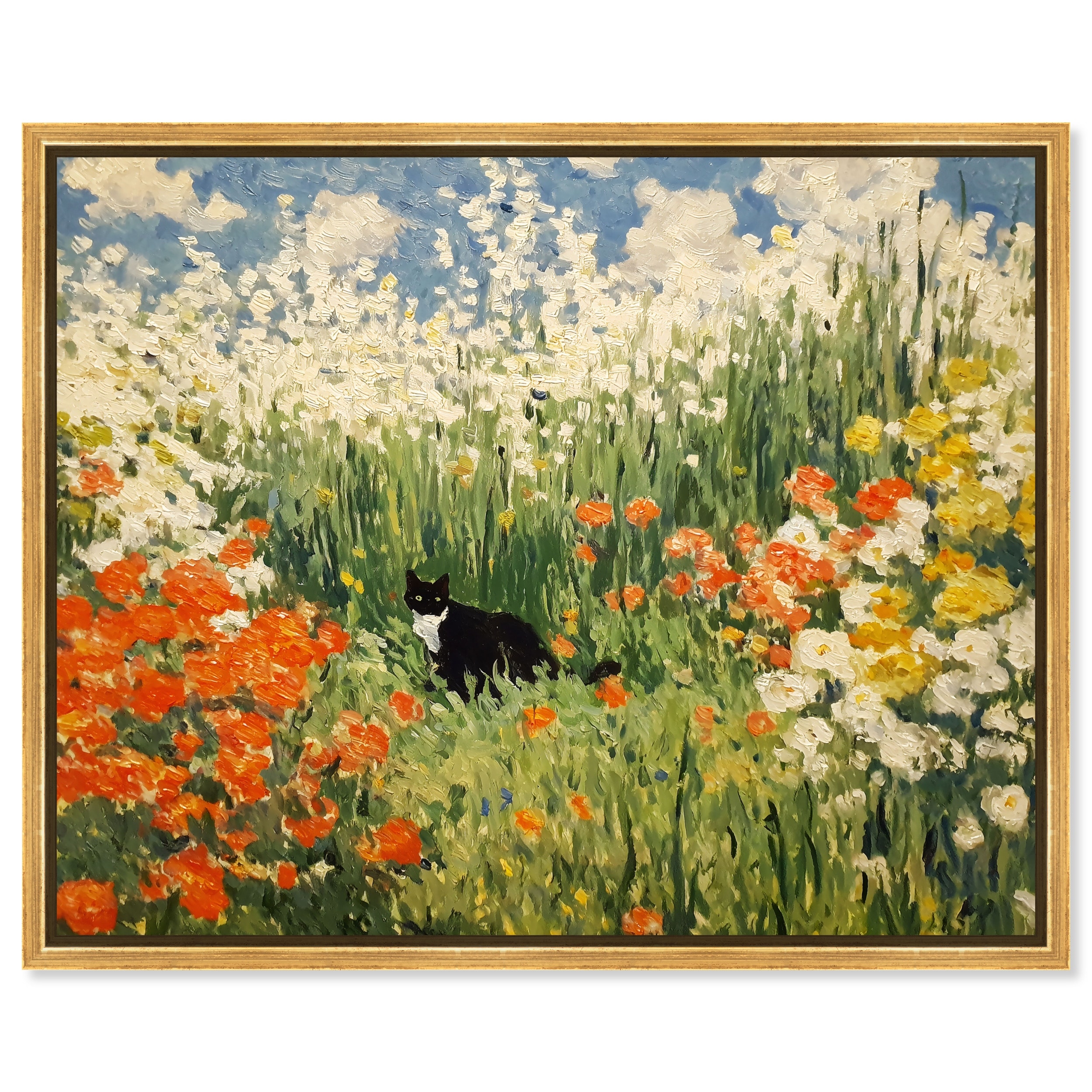 Meadow Glimpse I Floral Wall Decor Framed Canvas Print by Art Remedy
