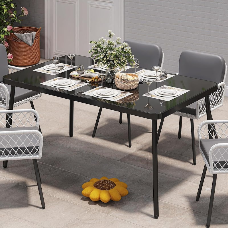 Garden Outdoor Patio Dining Table for 4 to 6 Person - N/A
