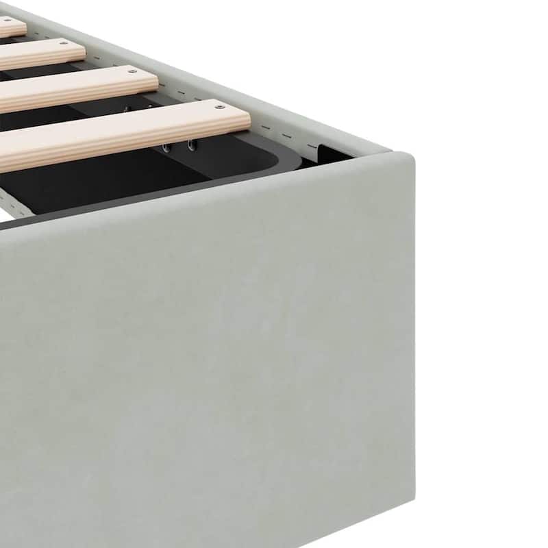 vidaXL Storage Bed with Mattress in Velvet